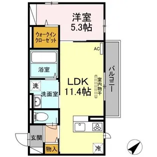 セレーノ別宮【2階】の間取り