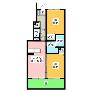 グランディールI【1階】の間取り