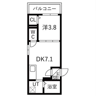 AXIA CITY大阪淡路【1階】の間取り