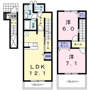 Sunny Residence UENO II(サニーレジデンス上野II)【2階】の間取り