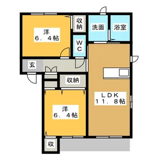 エスペラール C【1階】の間取り