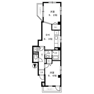 センティニアル山田【6階】の間取り