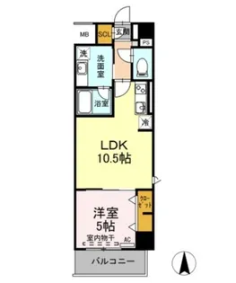 リモナーデ府内【4階】の間取り