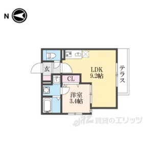 リテラス光善寺【1階】の間取り