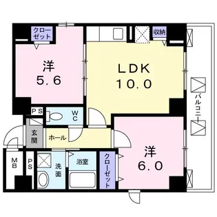 グランデール四谷【7階】の間取り