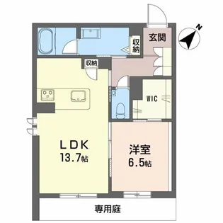 ハレレア【1階】の間取り