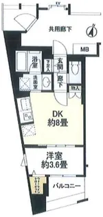 リビオレゾン千代田岩本町ルジェンテ【5階】の間取り