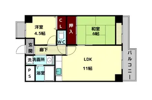 レジデンシア・ティユール【2階】の間取り