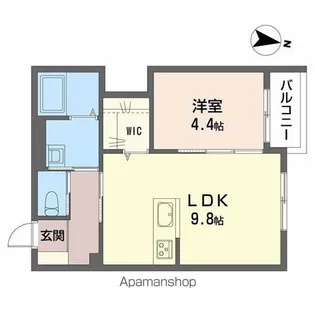 Ellina貴船III【1階】の間取り