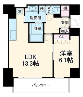 リストレジデンス辻堂タワー【9階】の間取り