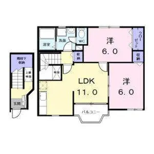 クレストール伊福【2階】の間取り