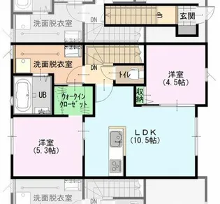 グラン・パレスかほくII【2階】の間取り