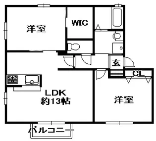 ドルチェ上津台【2階】の間取り