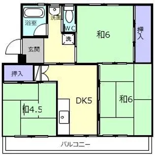 ビレッジハウス名張2号棟【2階】の間取り