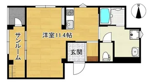 サンプラザファムリ上杉【2階】の間取り