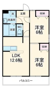 サザンクロス双太山【2階】の間取り