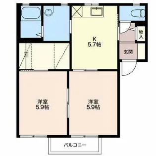 フォーレス21 A【2階】の間取り