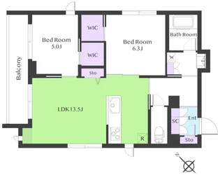 リラフォート武蔵小山【2階】の間取り
