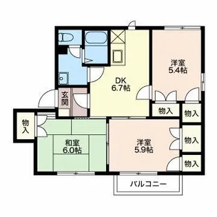フレグランスWell【2階】の間取り