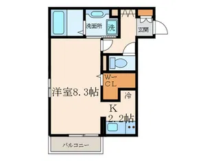 プラージュ武庫川A棟【1階】の間取り