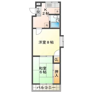 メロディハイツpartII【3階】の間取り
