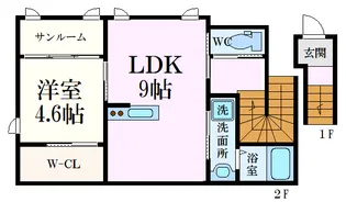 Canal Court【2階】の間取り