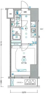 ミルーナヒルズ西新井大師ウエスト【8階】の間取り