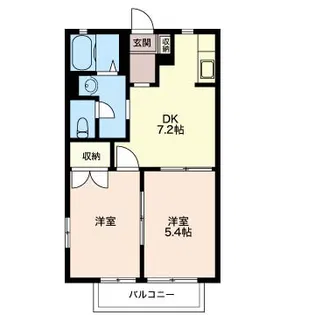 上前ハイツG【2階】の間取り