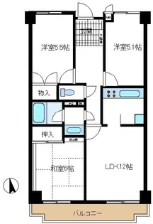 クレスト藤沢【4階】の間取り