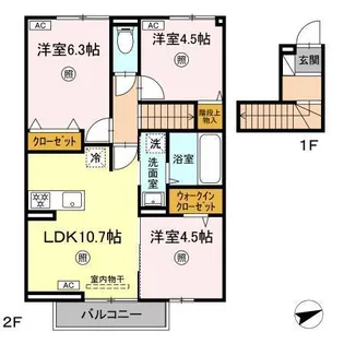 D-resena古川II【2階】の間取り