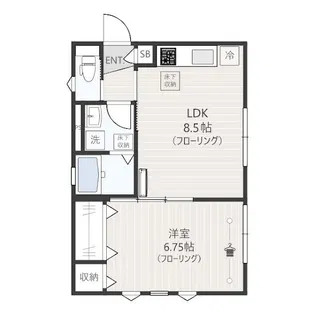 コンフォート横浜【1階】の間取り