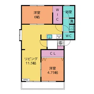 真宮ハイツ【1階】の間取り