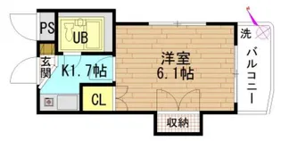 シャイン長束【3階】の間取り