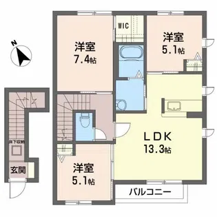 ピーチハウス【2階】の間取り
