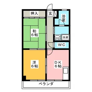 コーポラス中銀【3階】の間取り