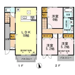 Belle-3 A棟 IIの間取り