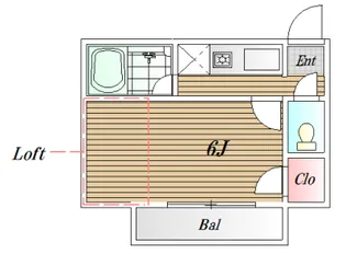 1Kの間取り画像