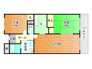 メゾン・ドゥ・ボヌール【1階】の間取り