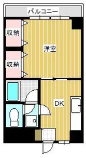 カムフォータブル山川【4階】の間取り