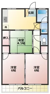 花の木マンション【3階】の間取り