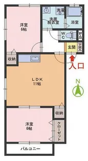 カーサ・エスポワール【2階】の間取り