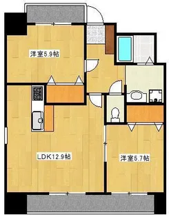 クロノス34田井島II【4階】の間取り