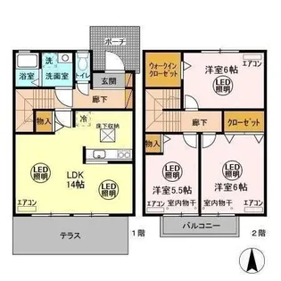ROYAL GARDEN CASAHARA Jの間取り