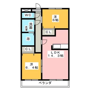 プリミエール如意申II【3階】の間取り