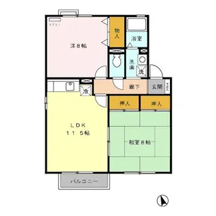 グランタイル高岡 A【2階】の間取り