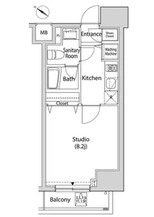カーサスプレンディッド日本橋水天宮【12階】の間取り