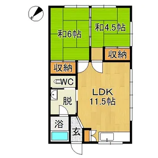コーポ富英【2階】の間取り