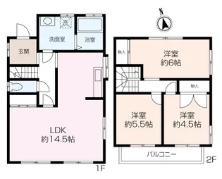 神奈川県横浜市泉区新橋町【一戸建】の間取り