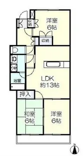 サンライズ中瀬【3階】の間取り