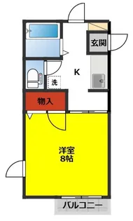 プリムヴェール館向A棟【1階】の間取り